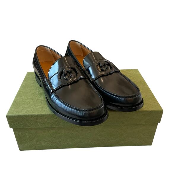 Gucci Interlocking G Loafer Millennial Ribot Black Mens 12 | US 12.5 New main image 6